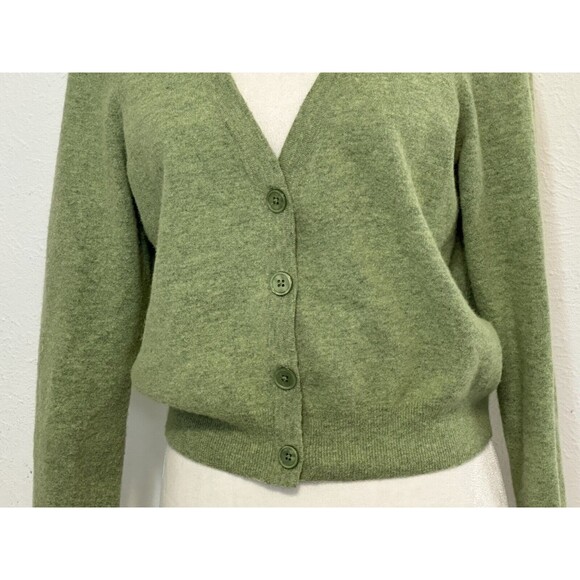 Talbots Women Size L Lambswool Angora Blend Cardigan Y2K Preppy Quiet Luxury - Picture 3 of 10
